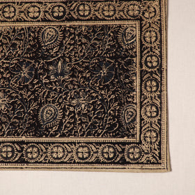 Black - natural dyed pedana kalamkari cotton table mat 28