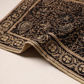 Black - natural dyed pedana kalamkari cotton table mat 28
