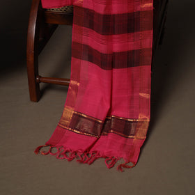 Black - Mangalagiri Handloom Cotton 3pc Unstitched Dress Material Suit Set 24
