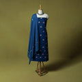 Hand Embroidered Cotton Kashida 3pc Unstitched Dress Material Suit Set 58