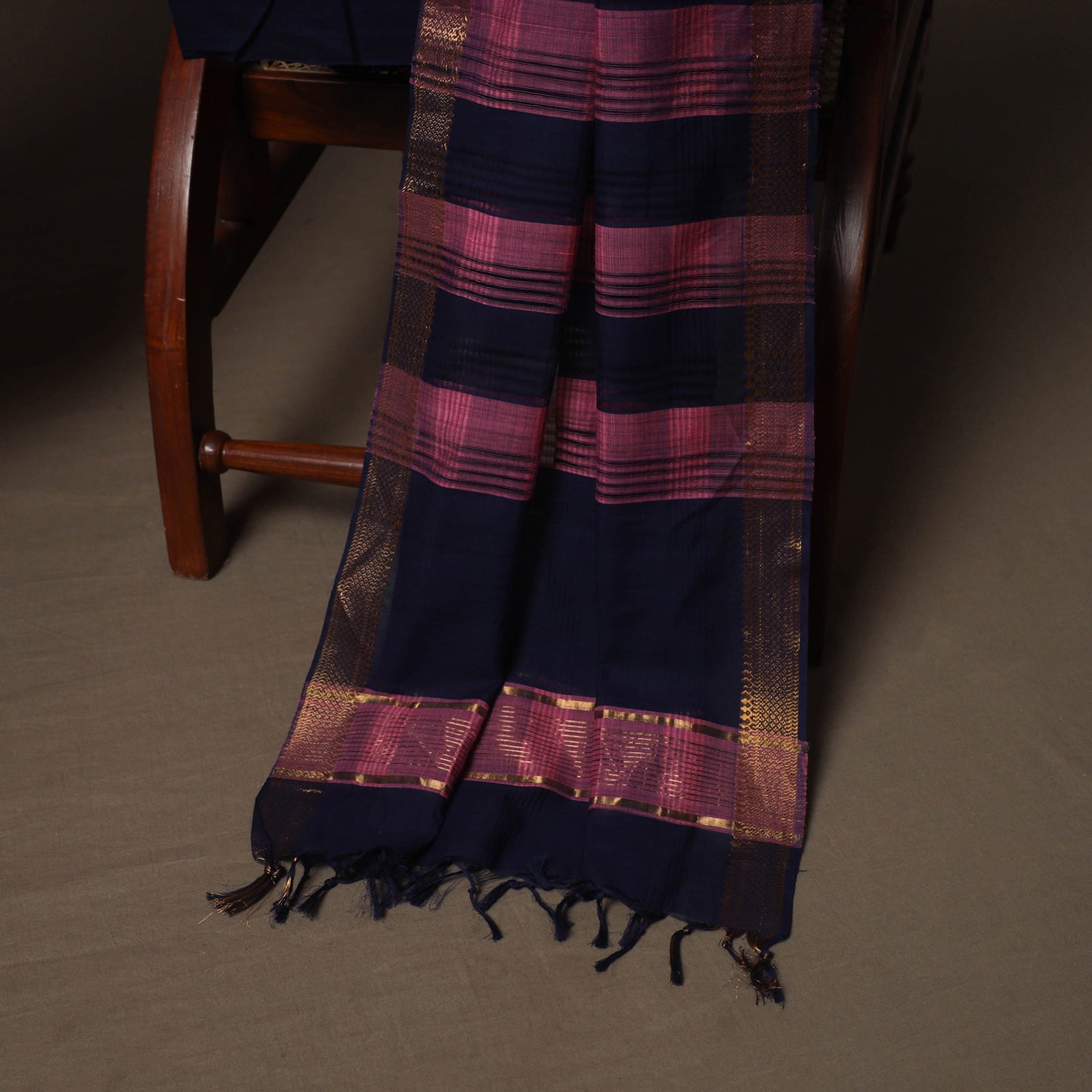 Pink - Mangalagiri Handloom Cotton 3pc Unstitched Dress Material Suit Set 25