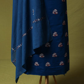 Hand Embroidered Cotton Kashida 3pc Unstitched Dress Material Suit Set 58