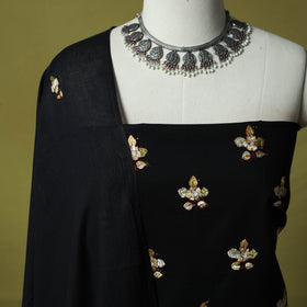 Hand Embroidered Cotton Kashida 3pc Unstitched Dress Material Suit Set 60