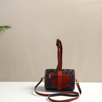 Handcrafted Pure Leather Ajrakh Sling Bag 04