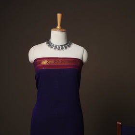 Dharwad Mercerised Cotton 3pc Unstitched Dress Material Suit Set with Woven Zari Border 29