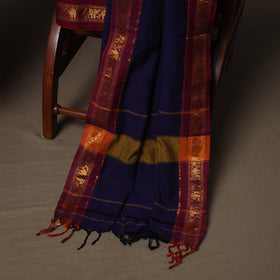 Dharwad Mercerised Cotton 3pc Unstitched Dress Material Suit Set with Woven Zari Border 29