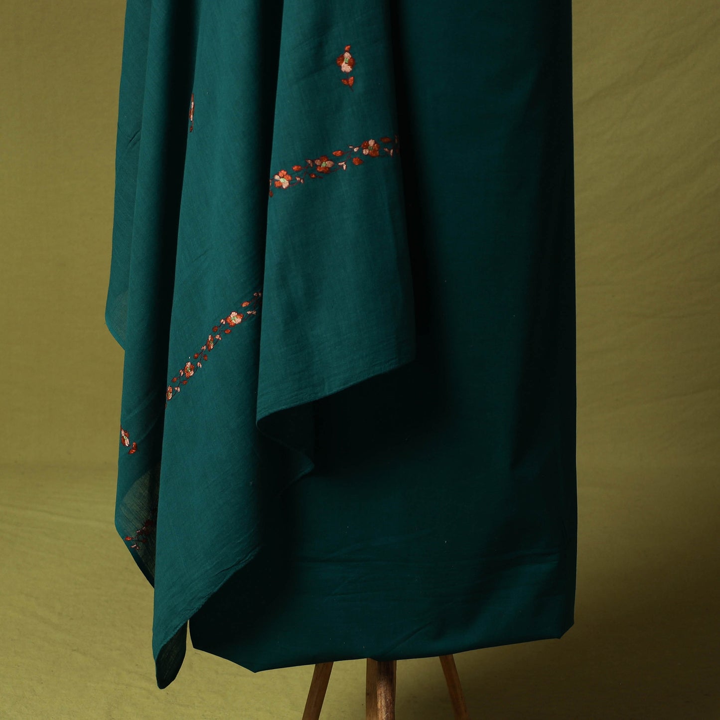 Hand Embroidered Cotton Kashida 3pc Unstitched Dress Material Suit Set 62