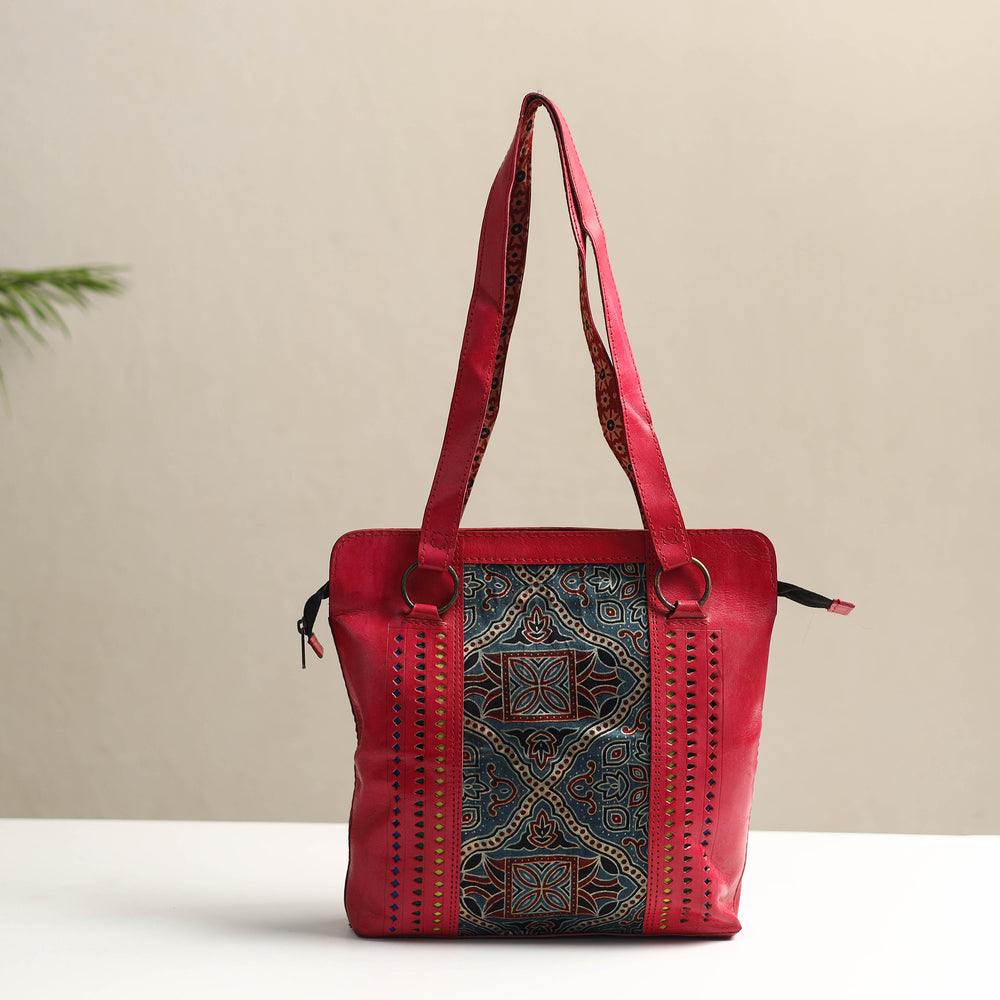 Handcrafted Kutch Jat  Embroidery Leather Shoulder Bag 08