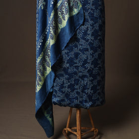 Ajrakh Hand Block Print Natural Dyed Modal Silk 2pc Unstitched Dress Material Kurta Set 29