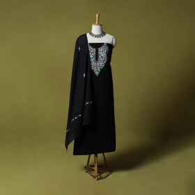 Hand Embroidered Cotton Kashida 3pc Unstitched Dress Material Suit Set 68