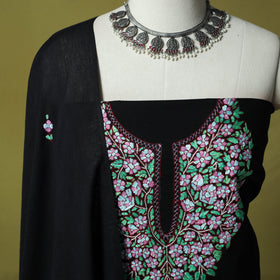 Hand Embroidered Cotton Kashida 3pc Unstitched Dress Material Suit Set 68