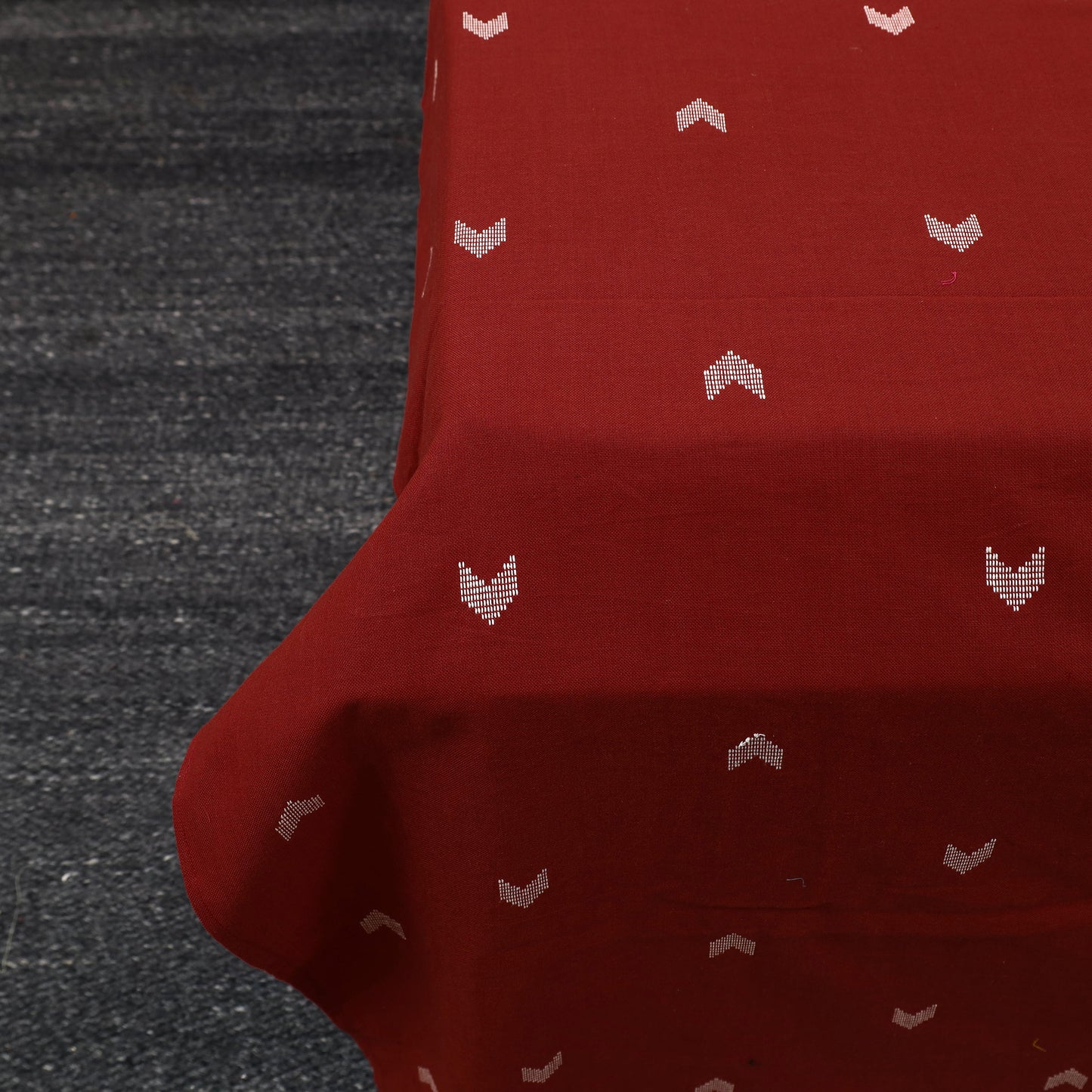 Buy Maroon Patchwork Cotton Double Jacquard Bed Sheet Set