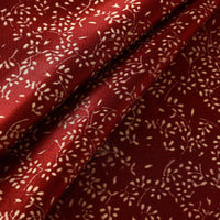 Red - Mashru Silk Kutch Hand Block Printed Fabric 08