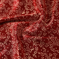 Red - Mashru Silk Kutch Hand Block Printed Fabric 08