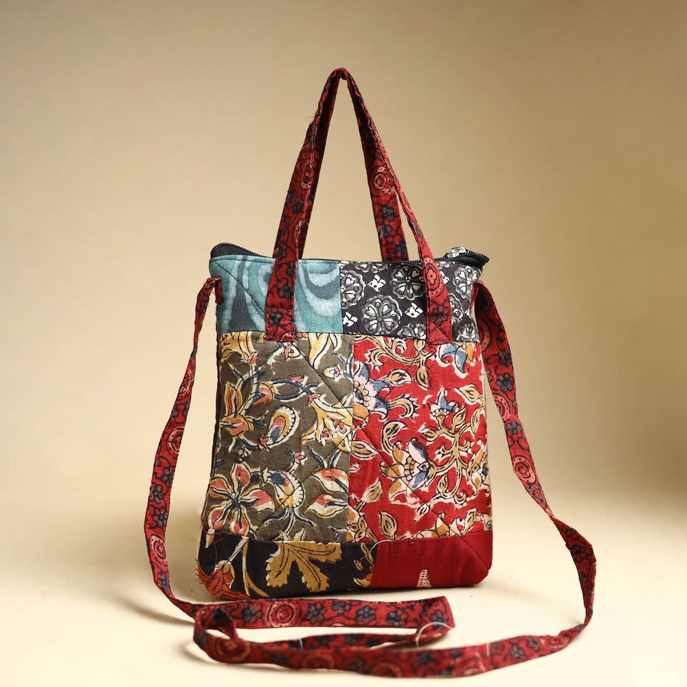 Multicolor - Handmade Quilted Cotton Patchwork Sling Bag 51