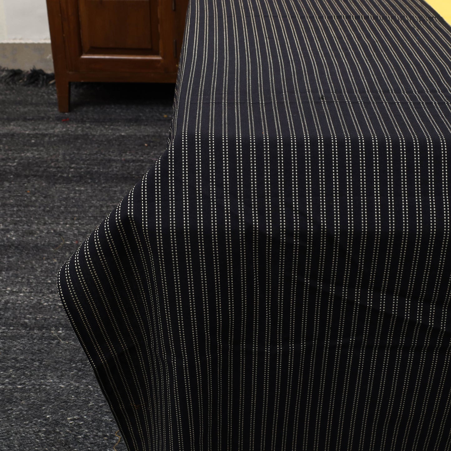 Buy Black Patchwork Cotton Double Jacquard Bed Sheet Set