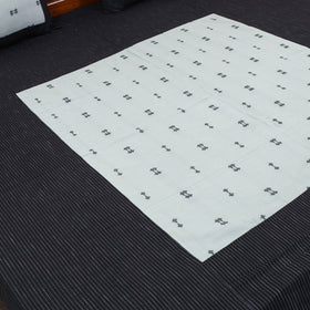 Black - patchwork cotton double jacquard bed sheet set 09