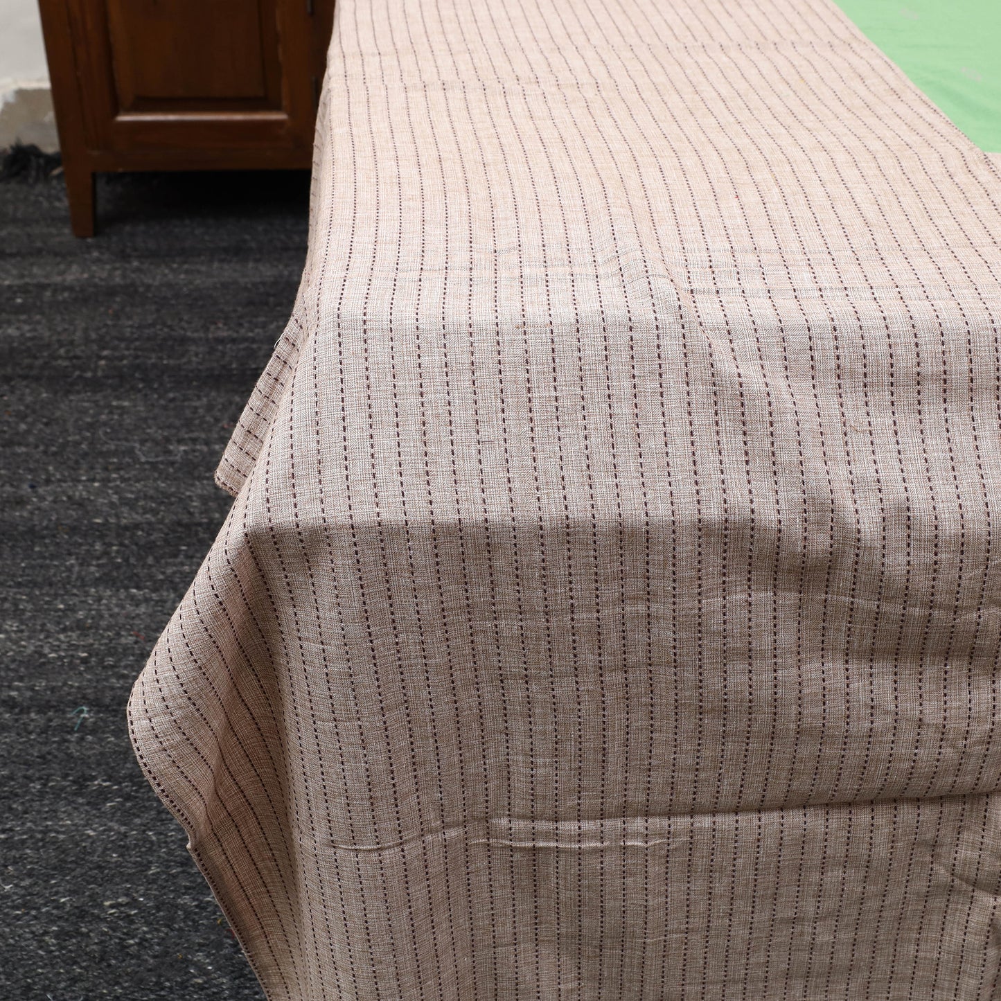 Buy Beige Patchwork Cotton Double Jacquard Bed Sheet Set