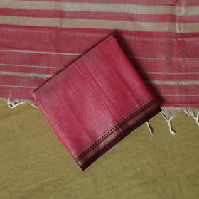 Dharwad Cotton 3pc Unstitched Dress Material Suit Set with Woven Border 54