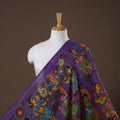 Purple - natural dyed chanderi silk handpainted