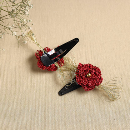 Handmade Crochet Tik-Tak Hair Clip (set of 2) 01