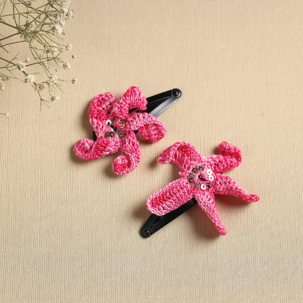 Handmade Crochet Tik-Tak Hair Clip (set of 2) 02