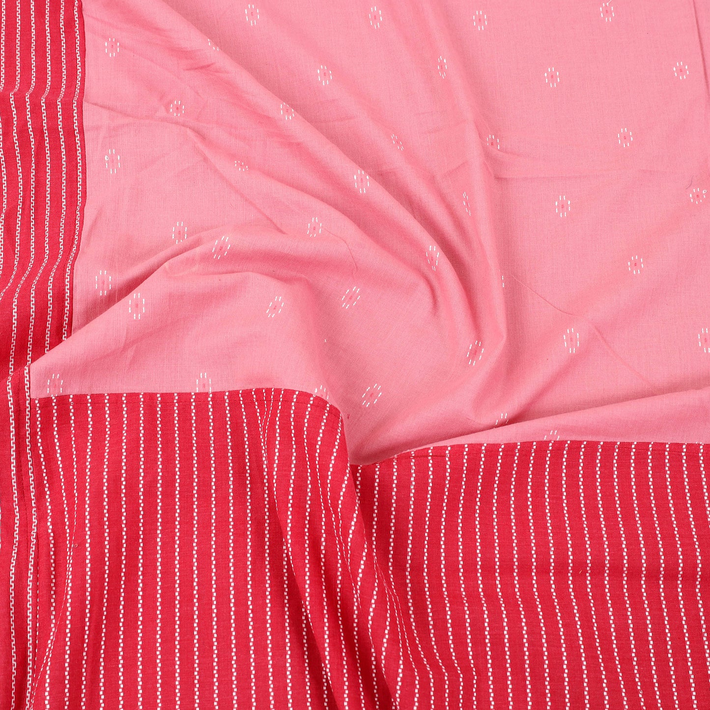 Buy Red Patchwork Cotton Double Jacquard Bed Sheet Set
