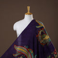 Purple - natural dyed chanderi silk handpainted