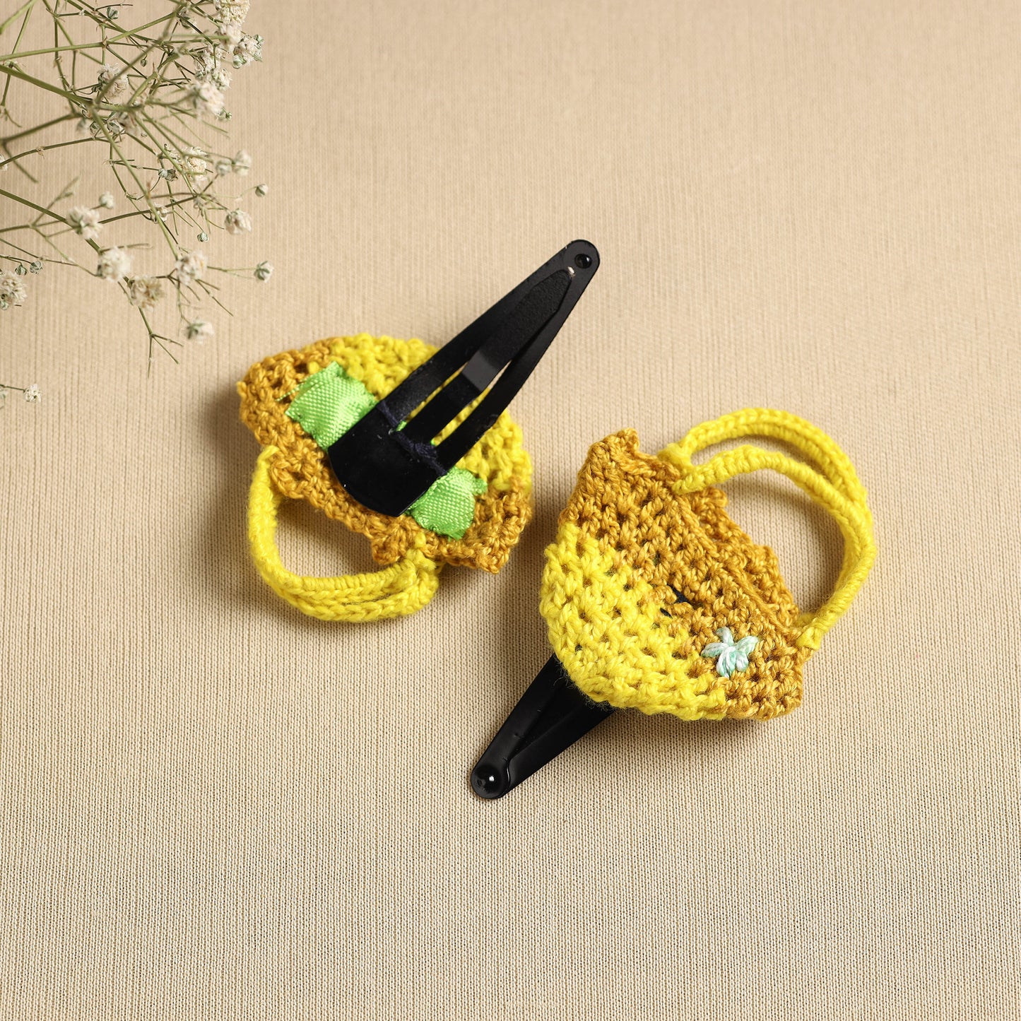 Handmade Crochet Tik-Tak Hair Clip (set of 2) 03