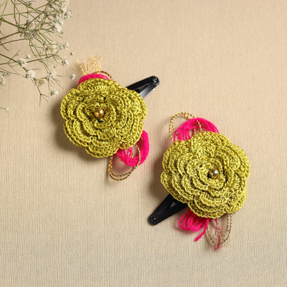 Handmade Crochet Tik-Tak Hair Clip (set of 2) 04