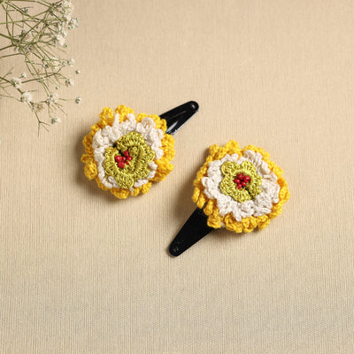 Handmade Crochet Tik-Tak Hair Clip (set of 2) 05