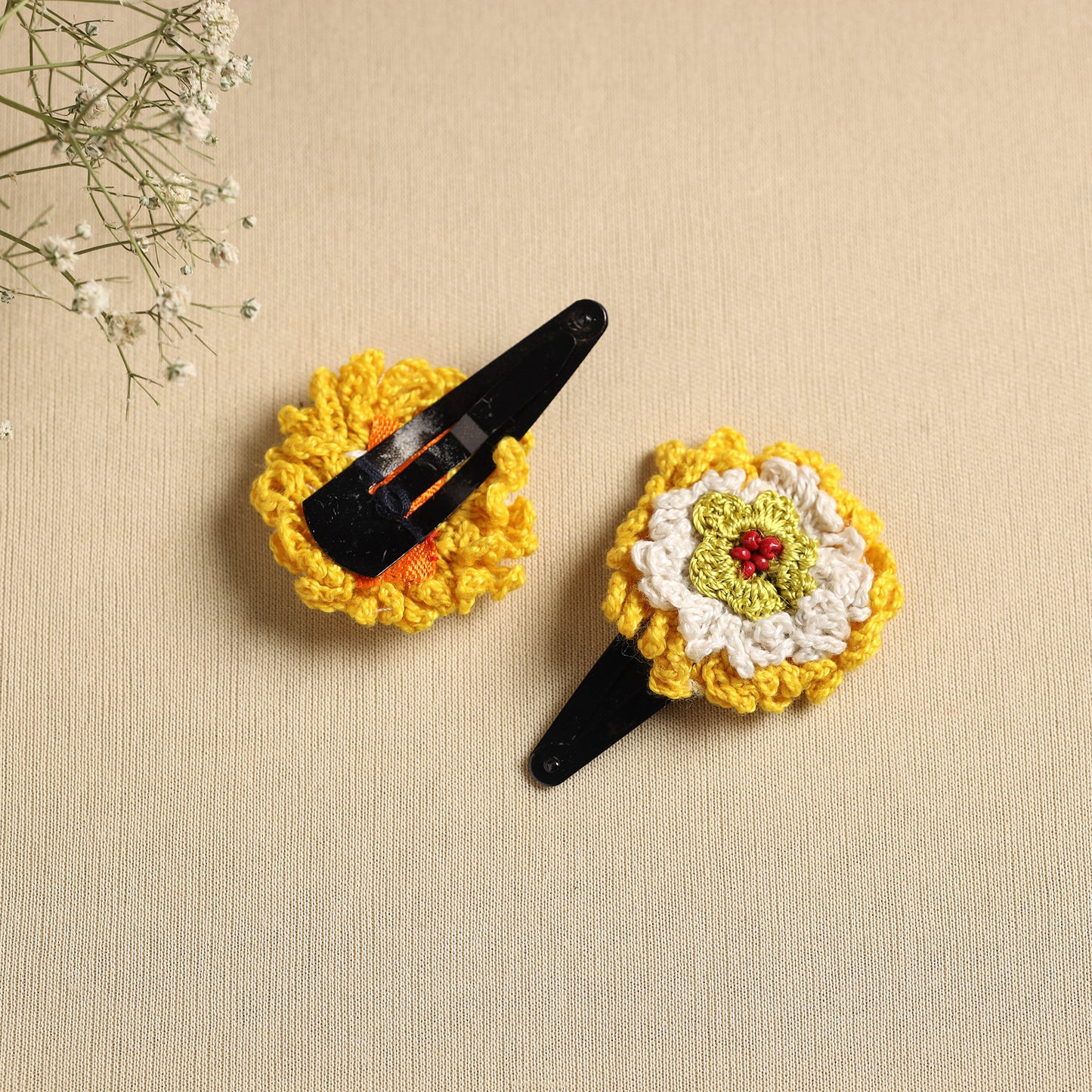 Handmade Crochet Tik-Tak Hair Clip (set of 2) 05