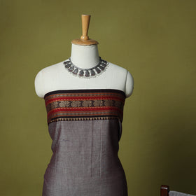 Dharwad Cotton 3pc Unstitched Dress Material Suit Set with Woven Border 58
