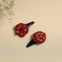 Handmade Crochet Tik-Tak Hair Clip (set of 2) 07