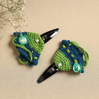 Handmade Crochet Tik-Tak Hair Clip (set of 2) 08