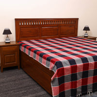 Multicolor - Plain Cotton Double Handloom Bed Cover (98 x 90 in) 12