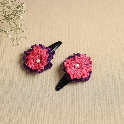 Handmade Crochet Tik-Tak Hair Clip (set of 2) 11