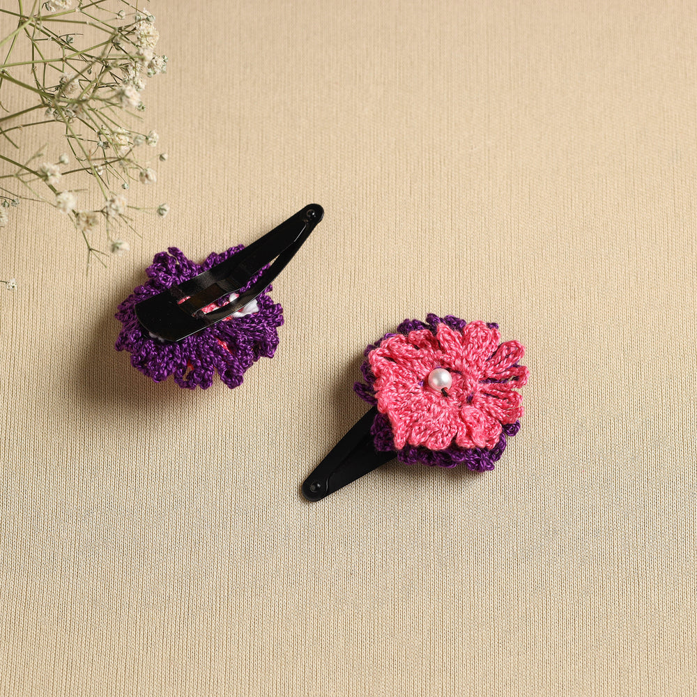 Handmade Crochet Tik-Tak Hair Clip (set of 2) 11