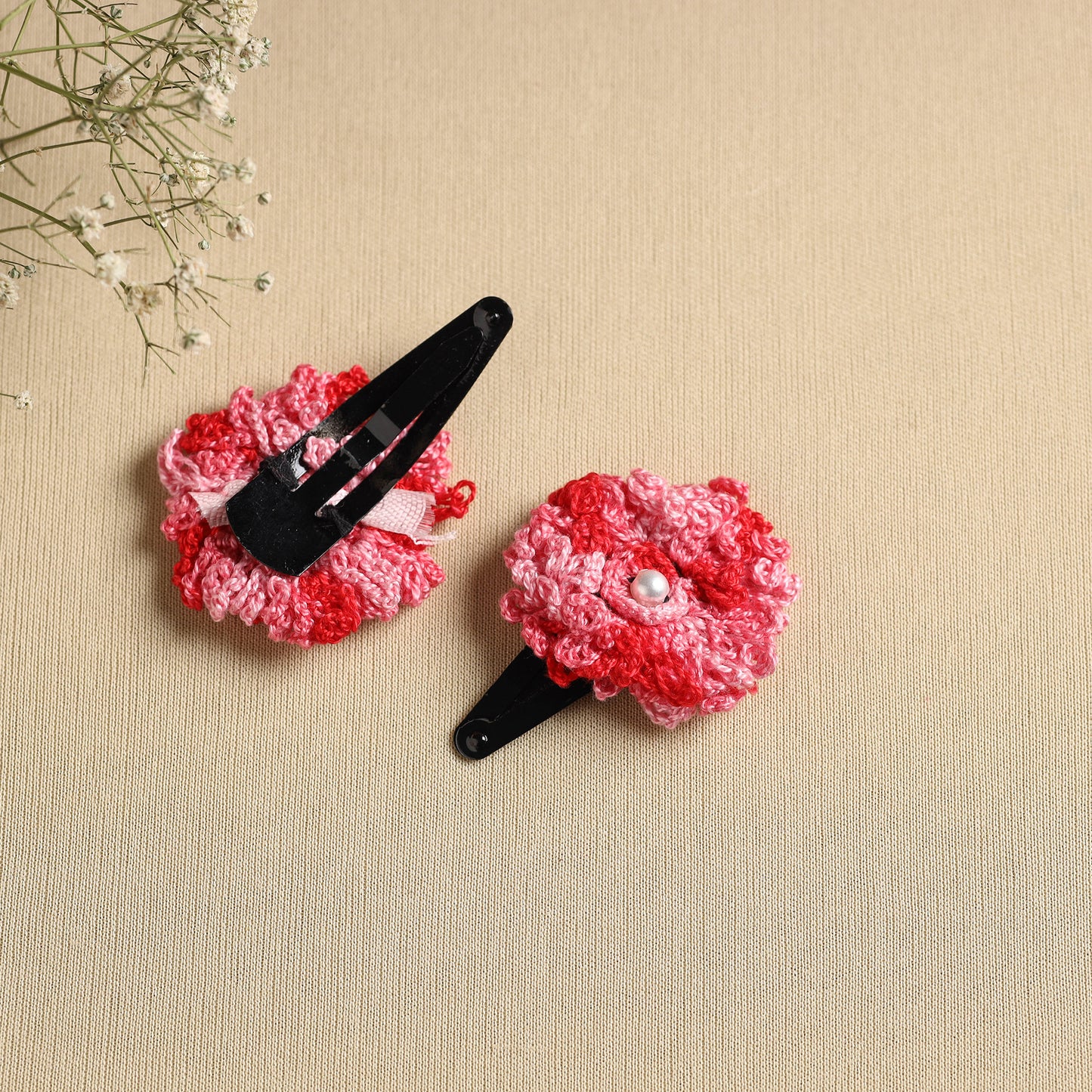 Handmade Crochet Tik-Tak Hair Clip (set of 2) 12