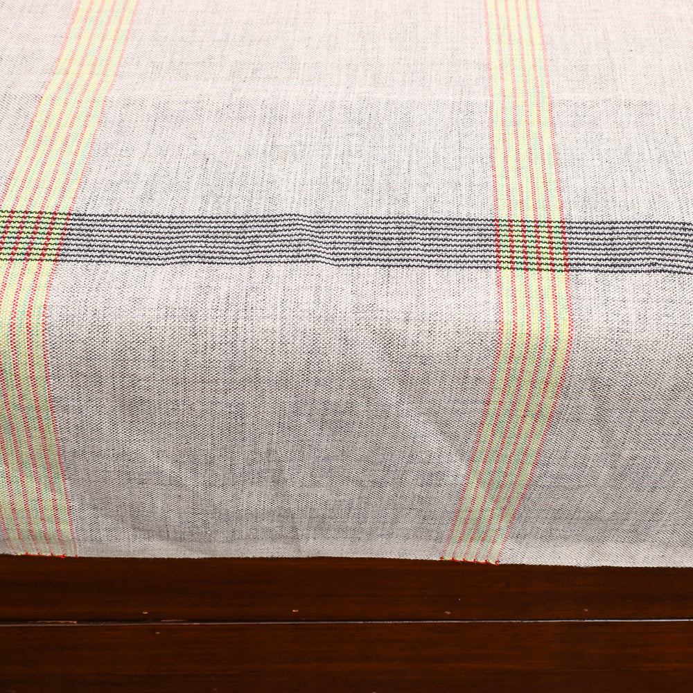 Grey - Plain Cotton Double Handloom Bed Cover (98 x 90 in) 13