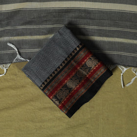 Dharwad Cotton 3pc Unstitched Dress Material Suit Set with Woven Border 59