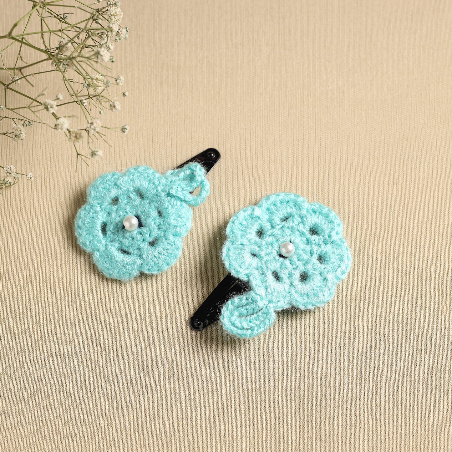 Handmade Crochet Tik-Tak Hair Clip (set of 2) 15