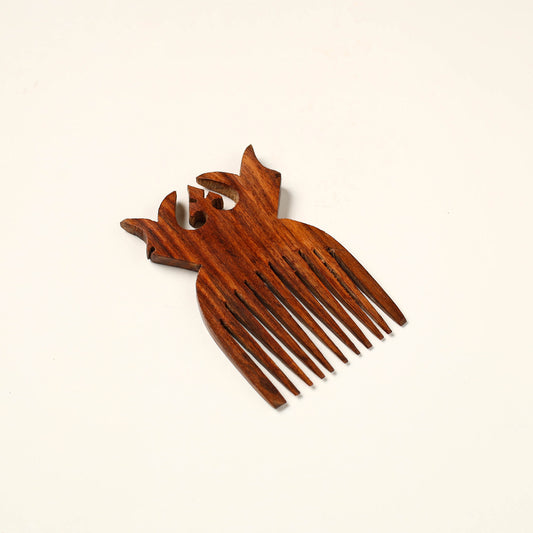 Hand Carved Sheesham Wood Comb (Small)