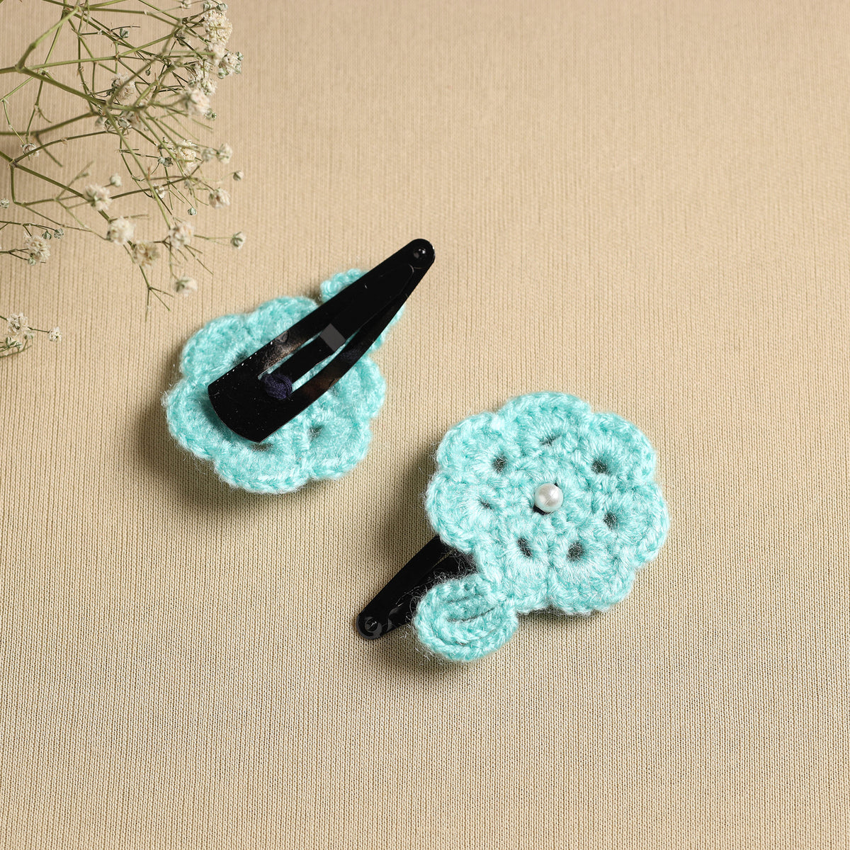 Handmade Crochet Tik-Tak Hair Clip (set of 2) 15