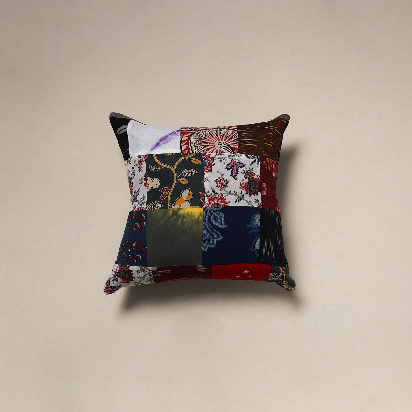 Multicolor - Handcrafted Cotton Patchwork Cushion Cover 69
