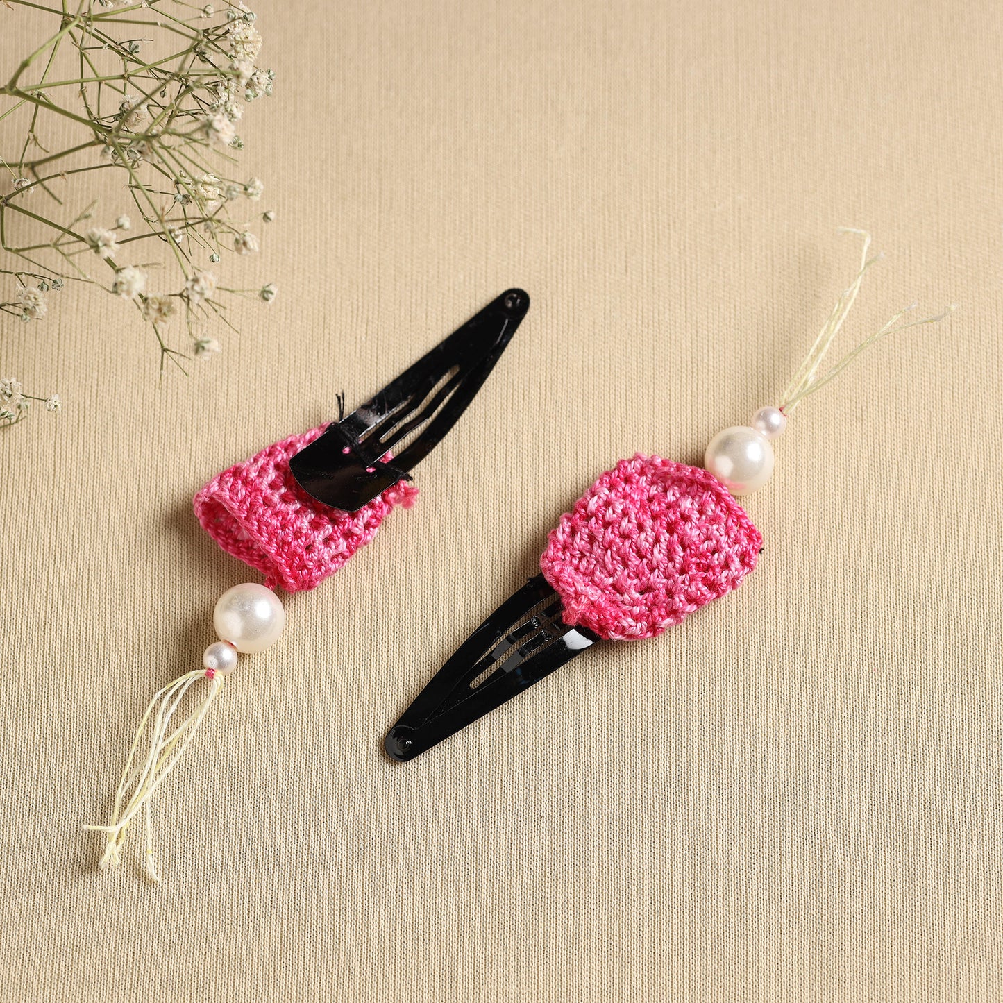 Handmade Crochet Tik-Tak Hair Clip (set of 2) 18