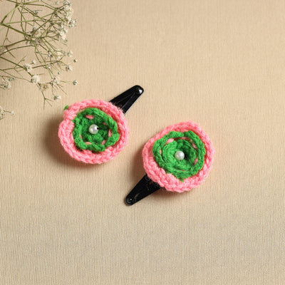 Handmade Crochet Tik-Tak Hair Clip (set of 2) 22