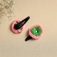 Handmade Crochet Tik-Tak Hair Clip (set of 2) 22