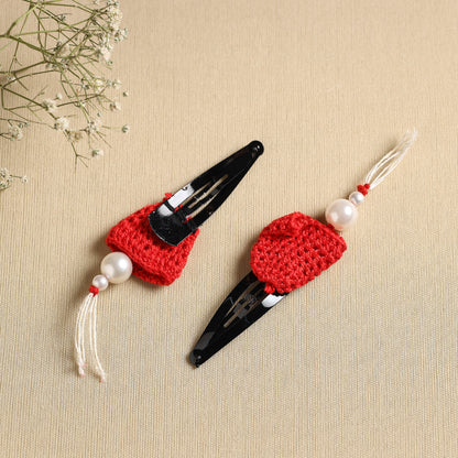 Handmade Crochet Tik-Tak Hair Clip (set of 2) 25