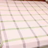 Pink - Plain Cotton Double Handloom Bed Cover (98 x 90 in) 17